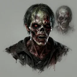 Resident Evil head and shoulders zombie concept art, highly detailed, horror, scary, terrifying, horrific, hd 4k
