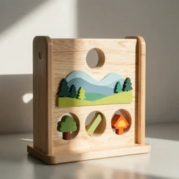 wooden shape sorter toy