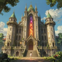 thinking palace, unreal engine, global illumination, radiant light, detailed and intricate environment, trending onstudio ghibli ， highly detailed, octane render, 8 k