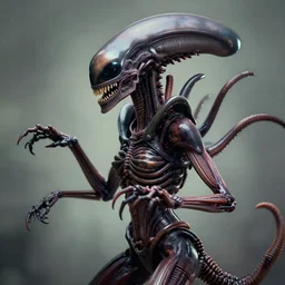 a beautifull women transforming in to xenomorph