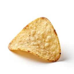 porcelain nachos, photorealistic, isolated on a pure white background, centered, entire object in frame, sharp focus, soft studio lighting
