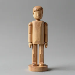 wooden statue of elijah wood