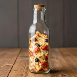 pizza in a bottle