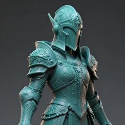 realistic render portrait of a sorcerer with a teal intricate armor and helmet, intricate, dystopian toy, sci - fi, extremely detailed, digital painting, sculpted in zbrush, artstation, concept art, smooth, sharp focus, illustration, chiaroscuro lighting, golden ratio, incredible art by artgerm and greg rutkowski and alphonse mucha and simon stalenhag