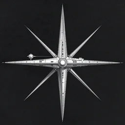 starship enterprise, symmetry, black paper, by jean - baptiste monge