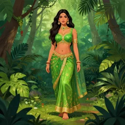 barefoot queen of the Jungle Shaana, digital art