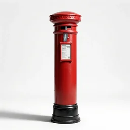towering postman with letters, studio photography, full body, standing, isolated on a pure white background, centered, whole figure in frame, sharp focus, studio lighting
