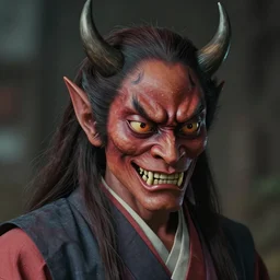 a portrait of a japanese horror devil animal illustrated by miyazaki by karol bak, james jean, tom bagshaw, rococo, sharp focus, trending on artstation, cinematic lighting, hyper realism, octane render, 8 k, hyper detailed, vivid, ultra detailed, highly detailed
