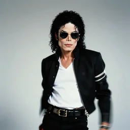 michael jackson this is it by himself 2 0 0 9 style wearing shades, studio solo, this is it style, photo real, motion blur, solo, by himself, heroic pose, real life, spotted, ultra realistic face, accurate, 4 k, movie still, uhd, sharp, detailed, cinematic, render, modern