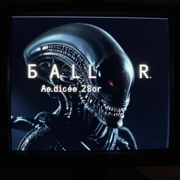 computer display from the movie alien 1 9 7 9, close - up of computer screen only