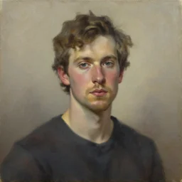 an oil painting of Daniel Larson, beautiful
