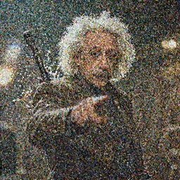 Albert Einstein in Gears of War, splash art, movie still, cinematic lighting, dramatic, octane render, long lens, shallow depth of field, bokeh, anamorphic lens flare, 8k, hyper detailed, 35mm film grain
