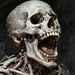 distorted perturbed disrupter of the cosmos, bellowing from it's massive colossally grandiose mouth, an irreversible evil that has been awoken from your existence, existential dread of true pain and agony, forever pain beating down like weights upon your skull of broken bone and loose muscles.