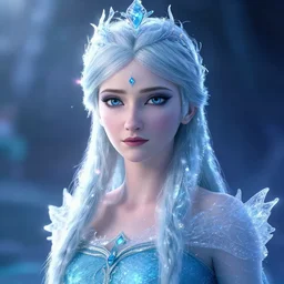 portrait art of Maisie Williams as an Ice Queen 8k ultra realistic , lens flare, atmosphere, glow, detailed, intricate, full of color, cinematic lighting, trending on artstation, 4k, hyperrealist, focused, extreme details, unreal engine 5, cinematic, masterpiece by Edgar Maxence and Ross Tran