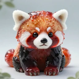 red panda made of jello, 4K photo