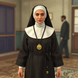 catholic nun as a game character in gta 5, game graphics, game screenshot