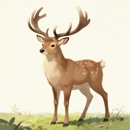 concept art of an anthropomorphic furry deer character by Makoto Shinkai