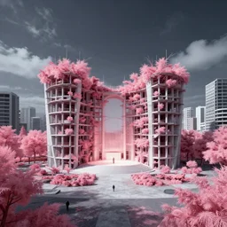 a beautiful detailed render of city unfinished building ceremonial chamber by alejandro aravena, magic realism at night infrared, archdaily, wallpaper, highly detailed, trending on artstation.