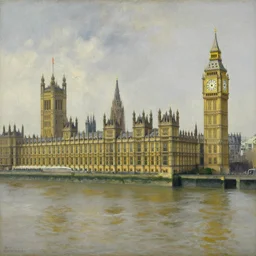 Painting of London by Zdzisław Beksiński