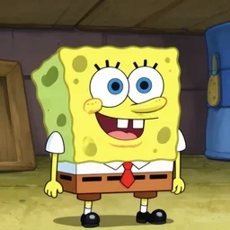 spongebob in the style of osamu tezuka
