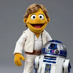luke skywalker as a muppet with r 2 d 2