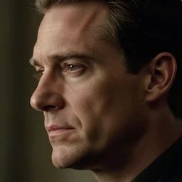 fame from film from zach snyder's film adaptation of watchmen showing a closeup dr manhattan, his face in profile. - n 3