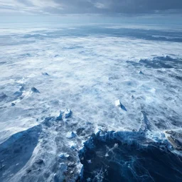 a fantastic landscape of a vast frozen wasteland on top of a massive sea in Abyss in style of Made in Abyss, 4k, trending on artstation, high quality, illustration, octane render, unreal engine 5