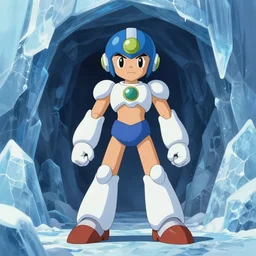 megaman zero stage 1 the ice cave, studio ghibli, pixar and disney animation, sharp, rendered in unreal engine 5, highly detailed, digital painting, artstation, hollow knight, smooth, sharp focus, illustration, wide angle, wallpaper, splash art, promo art, dramatic lighting, art by artgerm and greg rutkowski and bo chen and jin xiaodi