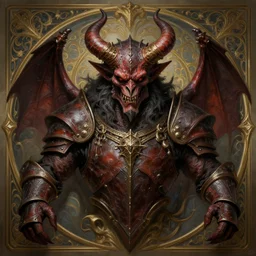 a detailed bust knight in leather, demonic, demon, symmetry, symmetrical, by greg rutkowski and justin gerard, digital art, monstrous, art nouveau, baroque style, realistic painting, very detailed, fantasy, dnd, character design, top down lighting, trending on artstation