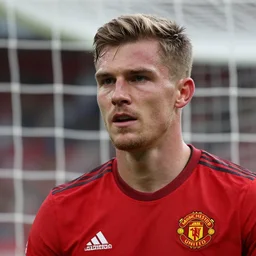 Roy Kent scoring a goal for for Manchester United in 2019, close-up of face