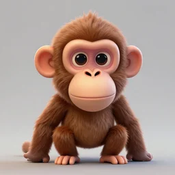 portrait of monkey, hyper detailed, digital art, trending in artstation, octane rendered, cartoonic, cartoon, simple, concept art, matte painting