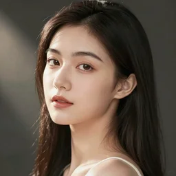 beautiful portrait of a young Asian woman, details, elegant, photo realistic