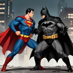 batman fighting superman