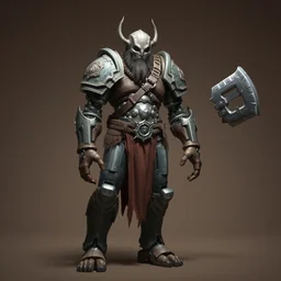 6 ft tall warforged barbarian, humanoid robot, high fantasy, dungeons and dragons art, hyperrealistic, artstation