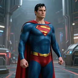 film still of superman in a marvel movie, science fiction industrial hard science concept art, 8K render octane high definition cgsociety, photorealistic, unreal engine 5