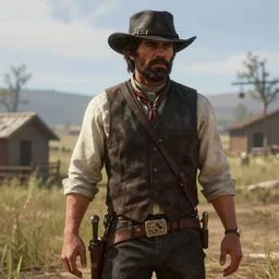 Film still of Juan Joya Borja in Red Dead Redemption 2 (2018 video game)
