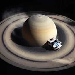 car race on the rings of saturn
