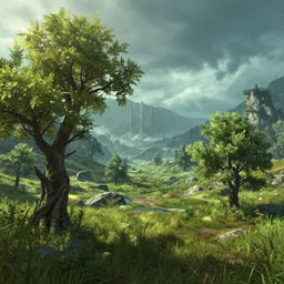 digital art of nature in skyrim