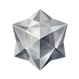 aluminum origami tesseract illustration