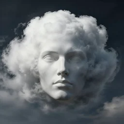 cloud strife's face in a cloud, artstation, high contrast, highly detailed, epic, 4 k, artstation, greg rutkowski