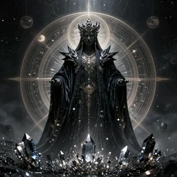epic scale cinematic symmetrical electrical computer planetary prince character concept of a beautiful dark crystals powder liquids, glowing black dark velvet, sacred ethereal volumetric lighting darkness entity visionary fantasy art by max chroma artstation max chroma full - spectrum greyscales max chroma planetary prints muted subdued minimal rule of thirds golden ratio sacred geometry ai generated art centered symmetrical symmetry
