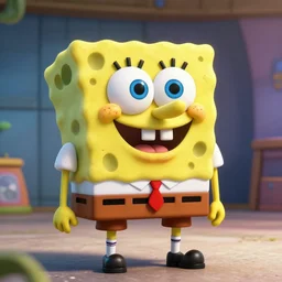 spongebob as imagined by john carpenter, highly detailed, 8 k, unreal engine, rendered in octane
