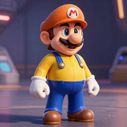 Mario in Star Trek, 4K UHD image, octane render,