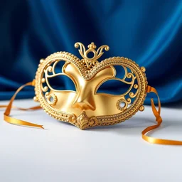 golden heart shaped mask
