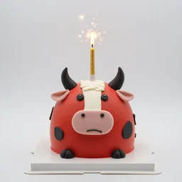 bull decorated cake, red, photography, 8 k, featured on flickr, birthday candles, sparks