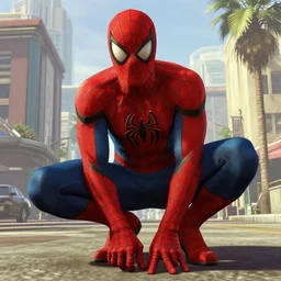 screenshot of gta : spider man in san andreas, realistic painting, high definition, digital art, matte painting, very detailed, concept art, pixiv, deviantart, artstation, illustration, realistic