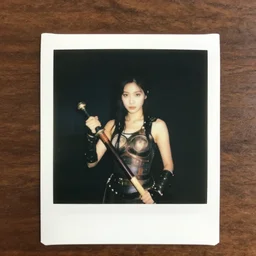 warrior woman polaroid