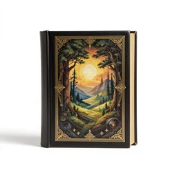 hand-painted grimoire, professional product shot, isolated on a pure white background, centered, entire object in frame, sharp focus, soft studio lighting