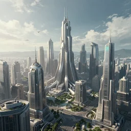 a scifi city by jung - gi - kim,