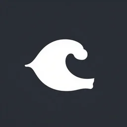 minimalist logo icon of a wave, kilian eng, lois van baarle
